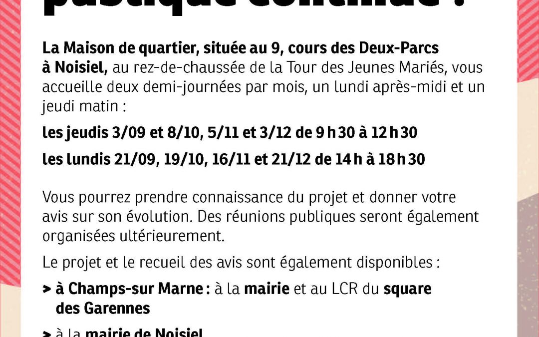 Concertation publique sur le quartier des Deux Parcs – Champs-Noisiel